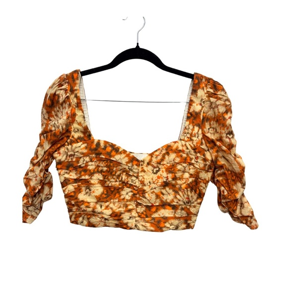 💎 Zara Drape Crop Top Orange - Picture 2 of 11